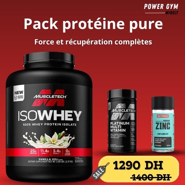 Pack Protéine Whey Isolate Muscletech – Iso Whey Pure pour prise