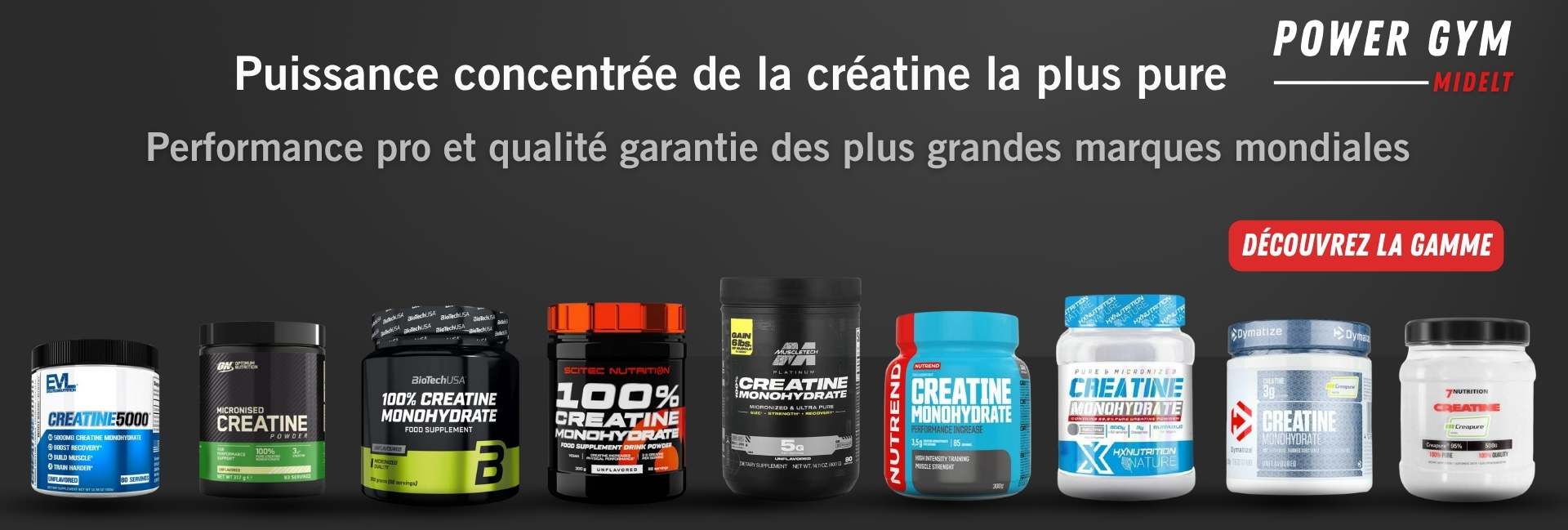 Puissance concentrée de la créatine la plus pure